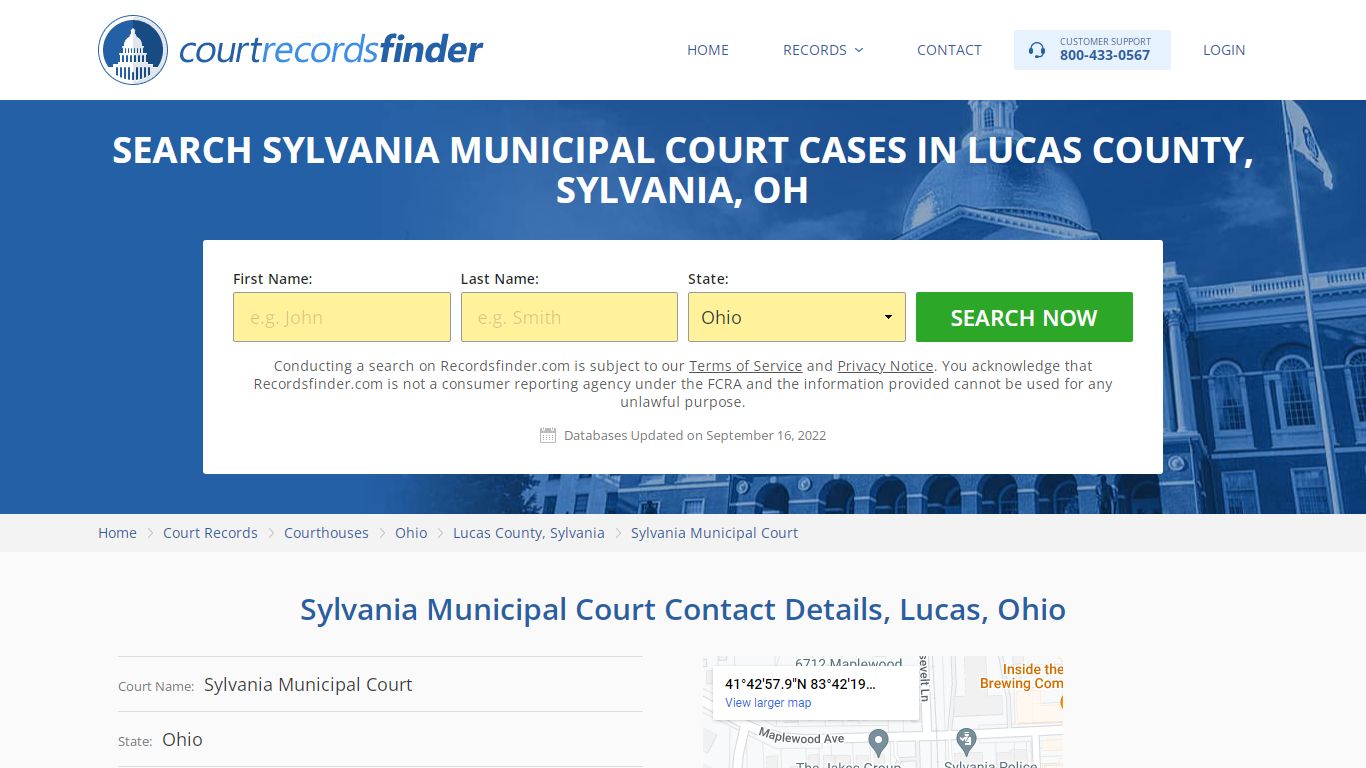 Sylvania Municipal Court Case Search - Lucas County, OH - RecordsFinder